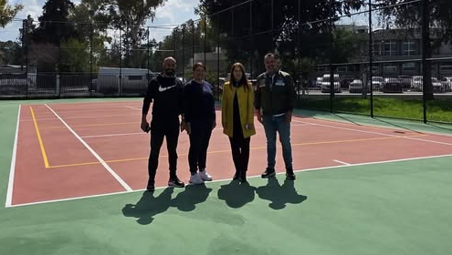 Kuzey Kıbrıs Tenis Federasyonu, 20 Temmuz Fen Lisesi Tenis Kortunun Yenilenmesini Ziyaret Etti