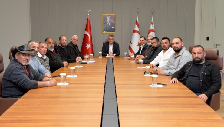 Cumhurbaşkanı Erhürman, Hayvancılar Birliği üyelerini kabul etti 1 Cumhurbaşkanı Erhürman, Hayvancılar Birliği üyelerini kabul etti