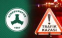 Giresunspor’un takım otobüsü trafik kazası geçirdi!