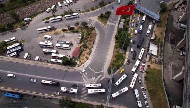 15 Temmuz Otogarı’nda Bayram Yoğunluğu Hava Çekimleri