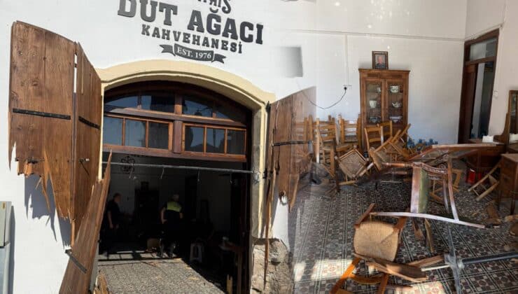 Alkollü Sürücü Kahvehaneye Girdi, Kaza Yaşandı