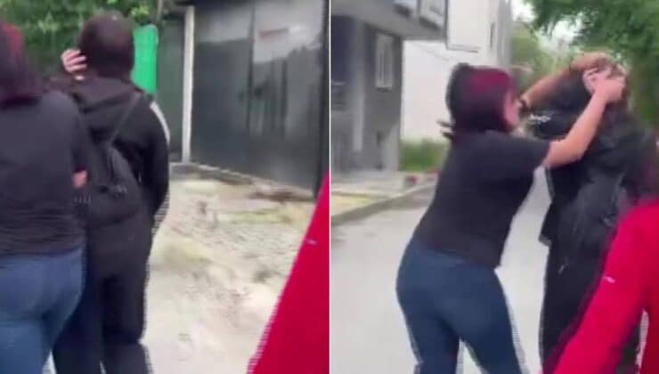 Arnavutköy’de okul çıkışı zorbalık kamerada: Şiddet anları