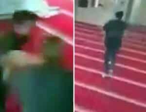 Bahçelievler’de cami görevlisine saldırı kamerada