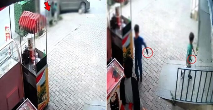 Çocuklar önce kediyi bıçakladı sonra esnafı tehdit etti