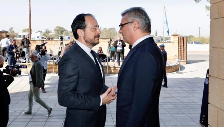 Cumhurbaşkanı Tufan Erhürman ile Rum Lider Nikos Hristodulidis görüşmesi tamamlandı