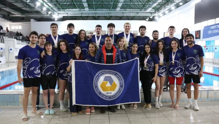 Kuzey Kıbrıs Üniversite Spor Oyunları Yüzme Yarışlarında Doğu Akdeniz Üniversitesi Zirvede