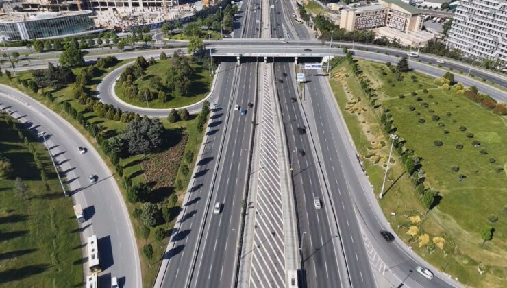 İstanbul’da Bayram’ın ilk günü sakinlik havadan görüntülerle