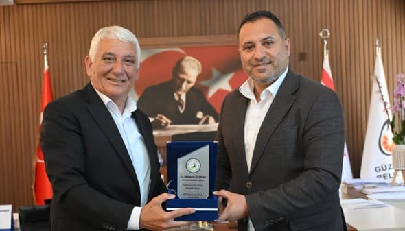 KTSYD Başkanı Özsoy ve Üyeler, Güzelyurt Belediye Başkanı Özçınar’ı Ziyaret Etti