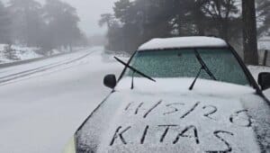 Mayıs ayında Trodos’a kar yağdı 2 Mayıs ayında Trodos’a kar yağdı