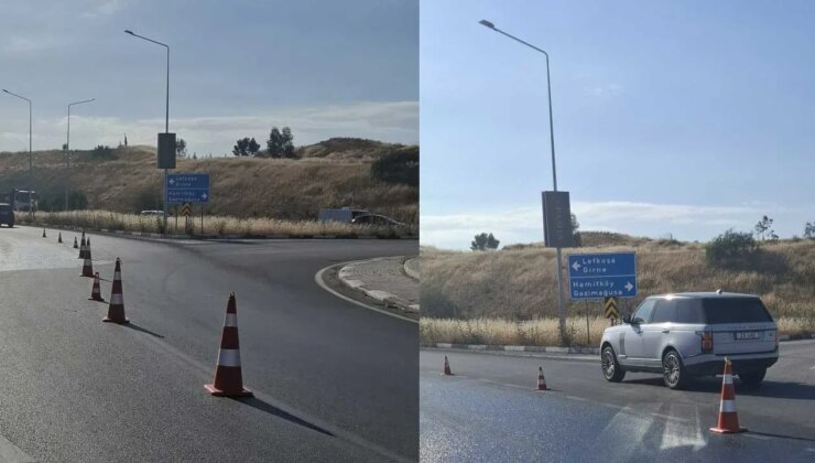 Polisten uyarı: Yola yağ dökülmesi nedeniyle trafik akışında kontrollü düzenleme yapıldı