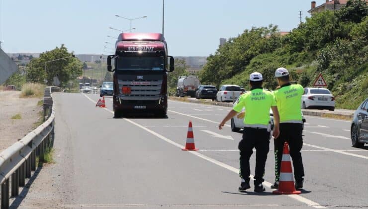 Tekirdağ’da Bayramda ağır araçlar İstanbul’a çıkışta sınırlandı