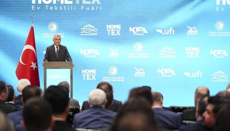 Ticaret Bakanı Bolat, HOMETEX Ev Tekstili Fuarı’nda açıklamalarda bulundu