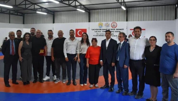 LAÇ Güreş Salonu törenle hizmete açıldı