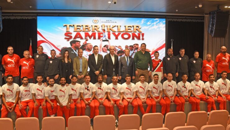 Üstel, CONIFA EURO 2026 şampiyonu KKTC takımını kabul etti