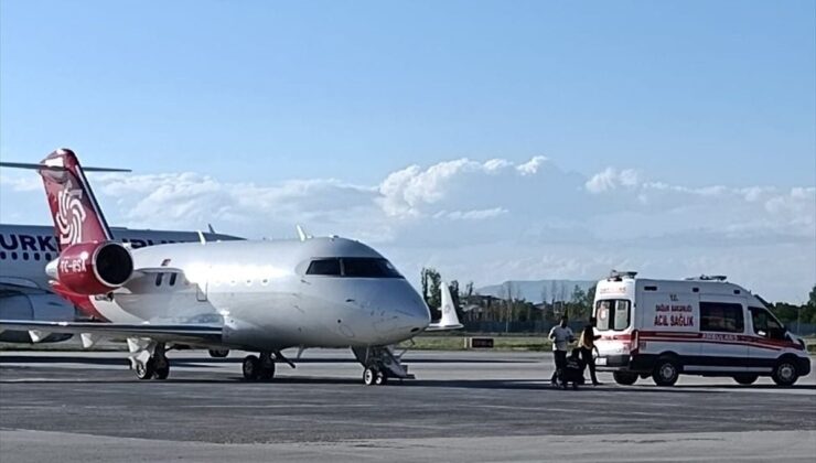 Van ve Muş’taki 2 bebek ambulans uçakla İstanbul’a götürüldü