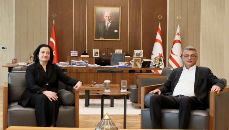 Cumhurbaşkanı Tufan Erhürman, KKTC Strazburg Temsilcisi olarak atanan Ayda Soylu’yu ağırladı