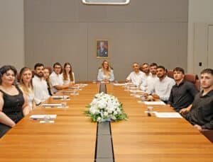 Nilden Bektaş Erhürman, Gençlik Federasyonu Cumhurbaşkanlığı’nda karşıladı