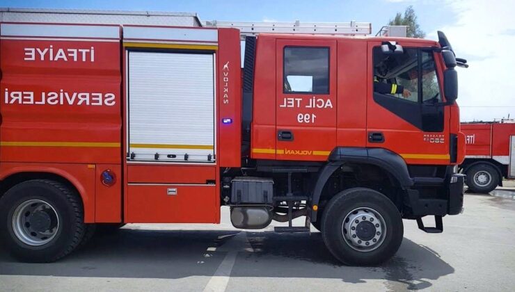 Gazimağusa’da Karavan Alev Alev Yandı
