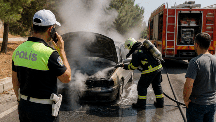 Polis, araç yangınlarına karşı sürücüleri uyardı