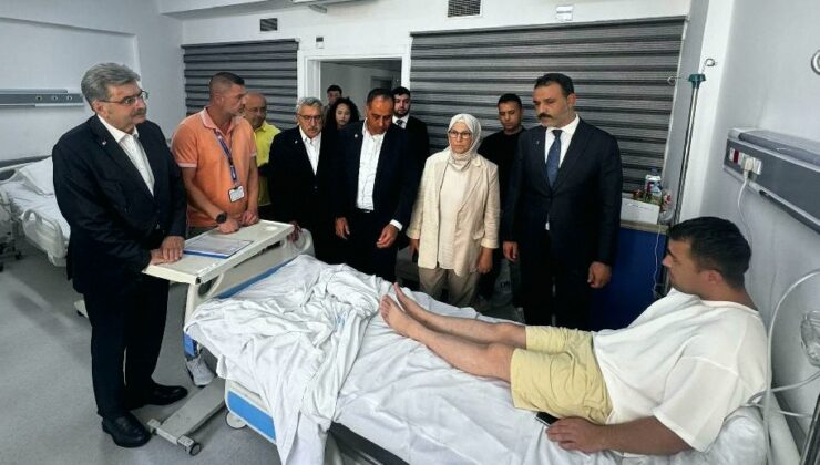 Yayman, kazada yaralananları ziyaret etti